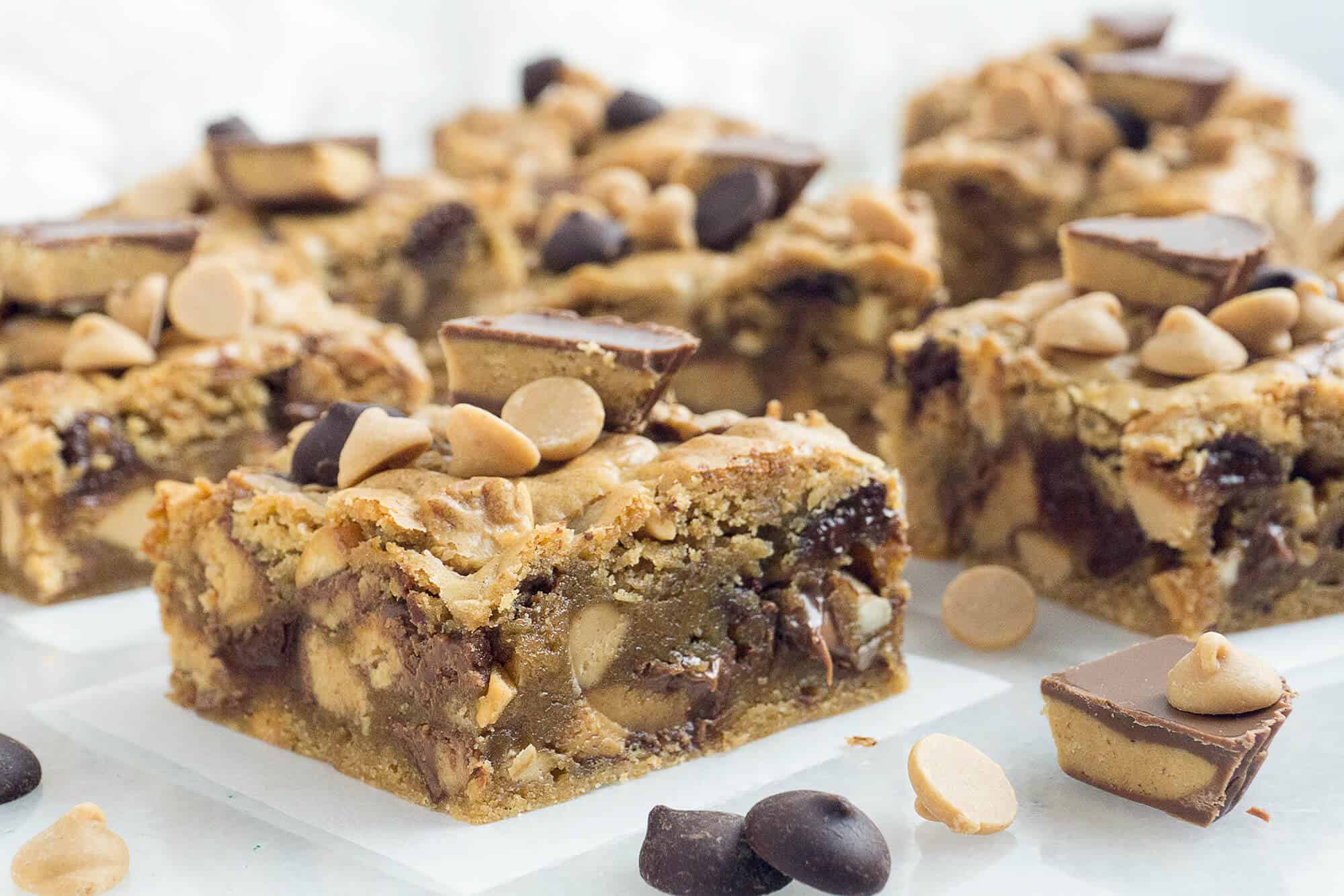 Over the Top Chunky, Chewy Peanut Butter Bars Foodtasia