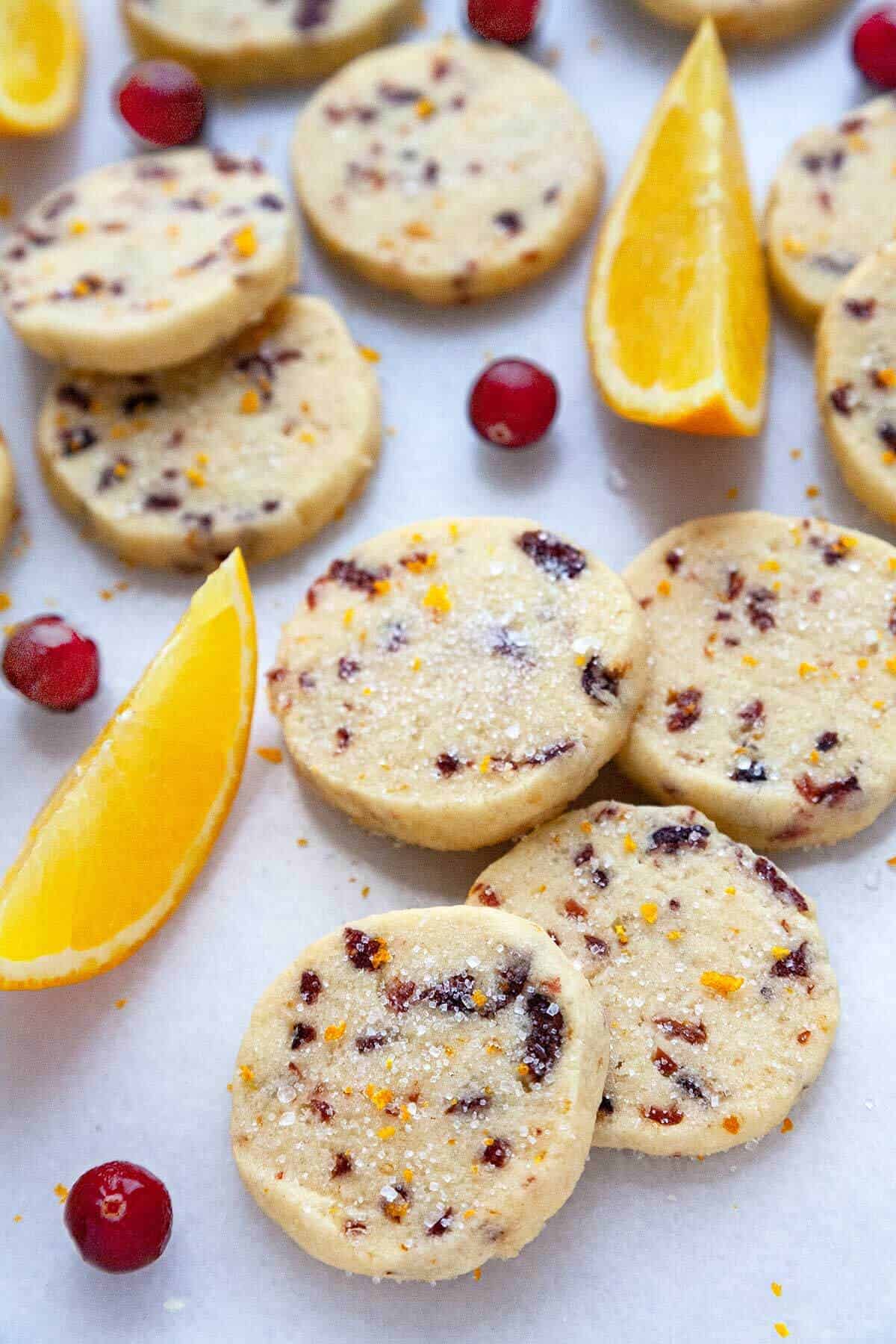 Slice and Bake Cranberry Orange Cookies | Foodtasia