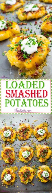 Loaded Smashed Potatoes | Foodtasia