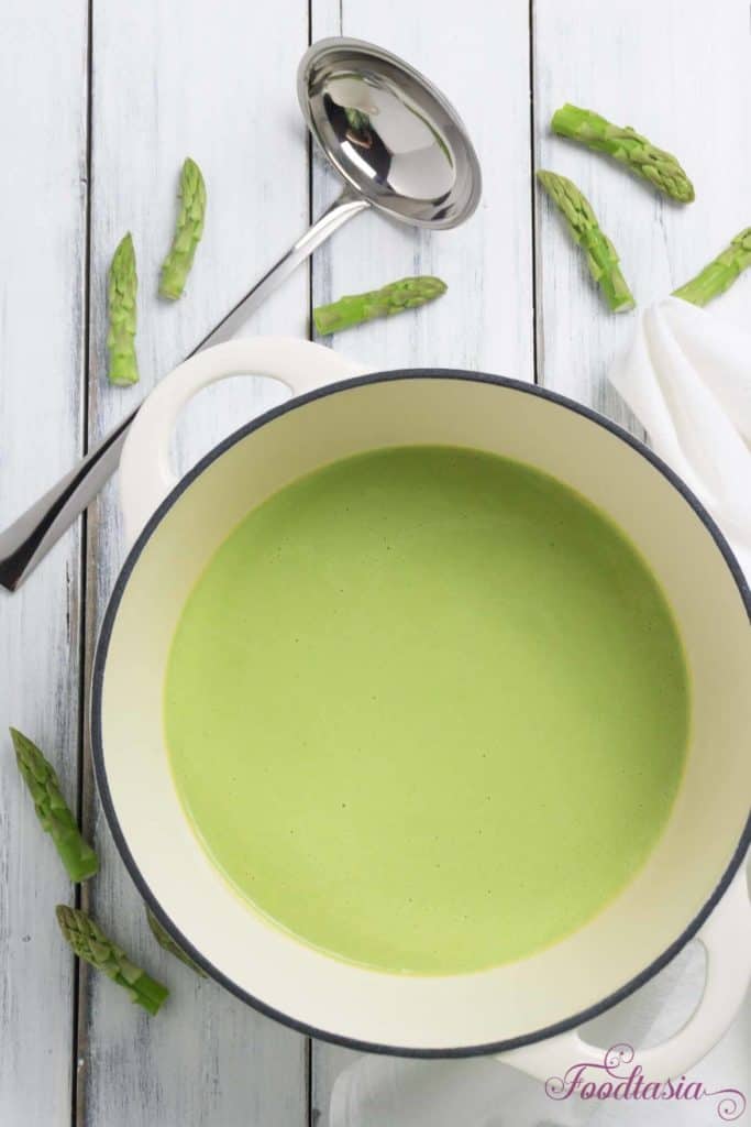 Velvety smooth, Spring Green Fresh Asparagus Velouté is a blissfully welcomed rite of spring. Luxurious and creamy, the delicate flavor of asparagus is gloriously sublime. 