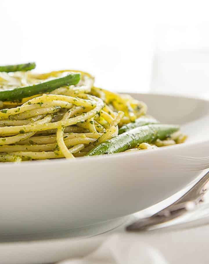 Pasta with Pesto, Green Beans, and Potatoes