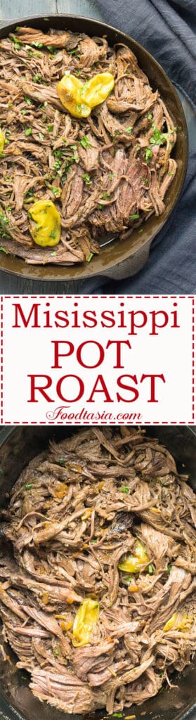 Perfectly tender and juicy, The New York Times calls this Mississippi Pot Roast “The Roast that Owns the Internet.”