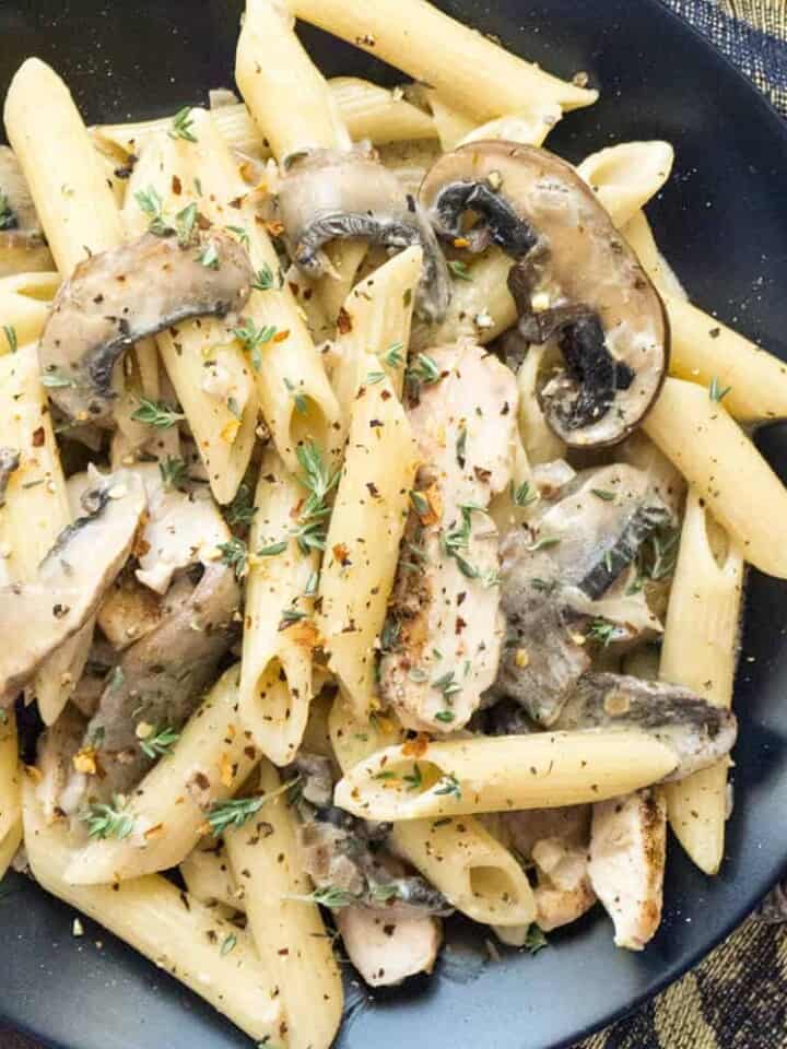 Simple yet elegant, this Creamy Portobello and Mascarpone Pasta makes the perfect quick and easy weeknight dinner.