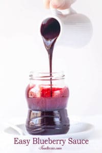 This Blueberry Sauce, or Blueberry Coulis, is a silky smooth and vibrant sauce made of fresh or frozen blueberries. Sweet, tangy, and intensely blueberry, it's a perfect topping for cheesecake, cakes, pancakes, waffles, or ice cream.