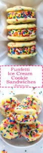 These Funfetti Ice Cream Sandwiches are so much FUN! Soft and chewy Funfetti Cookies sandwiching a scoop of vanilla ice cream then dipped into sprinkles. Perfect for celebrations or any time you want to feel like a kid again!
