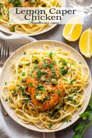 Lemon Caper Chicken | Foodtasia