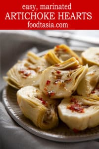 Ready in 5 minutes! You won’t believe how easy and how delicious these Easy Marinated Artichoke Hearts are! #artichokes #artichokehearts #marinated #italian #recipe #appetizer #antipasto #salad #food #easy #quick #homemade #5minute