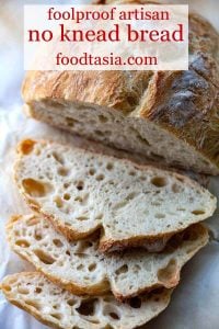The world’s easiest crusty, artisan No Knead Bread with a rustic crust and a soft chewy interior. Made in a dutch oven, with other options for baking. The most incredible No Knead Bread recipe.