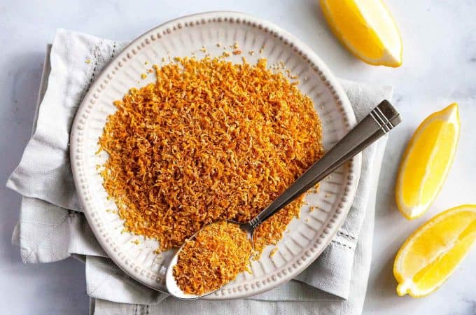Dried Lemon Peel is easy to make at home without the need for a dehydrator or even an oven.