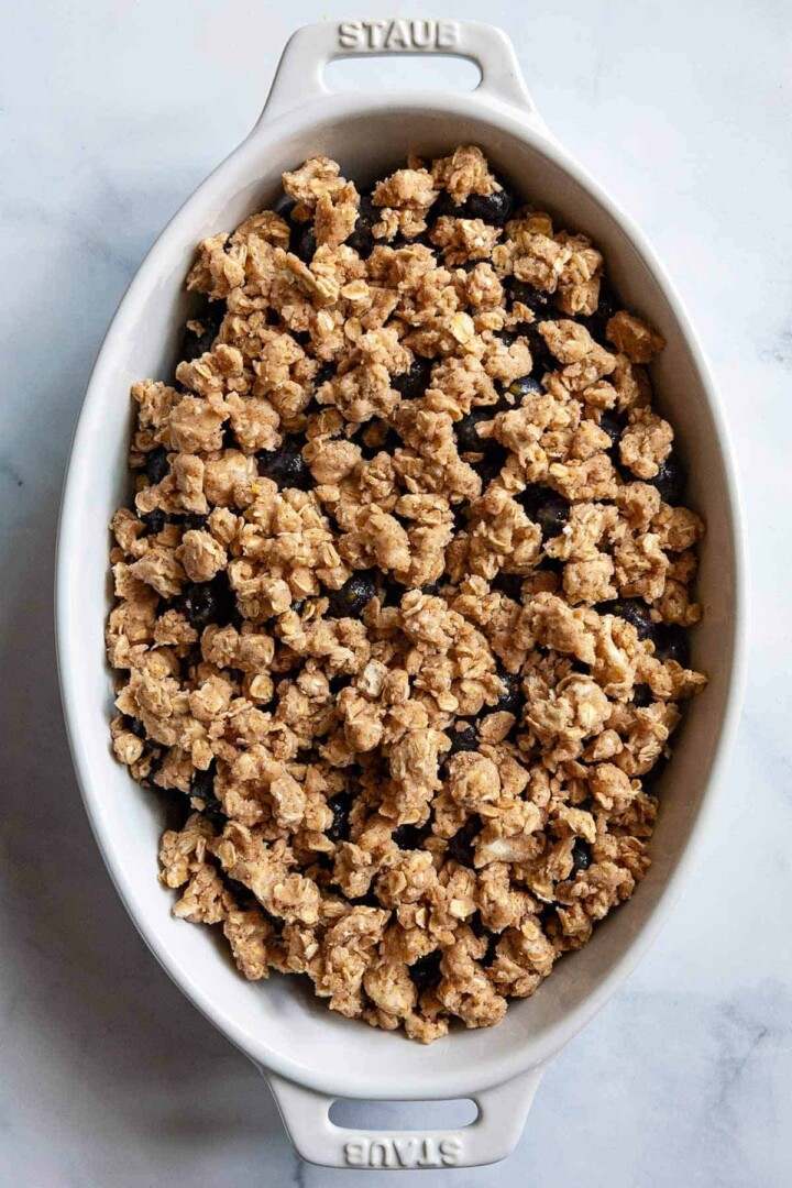 Quick and Easy Blueberry Crisp Recipe| Foodtasia - the VERY BEST