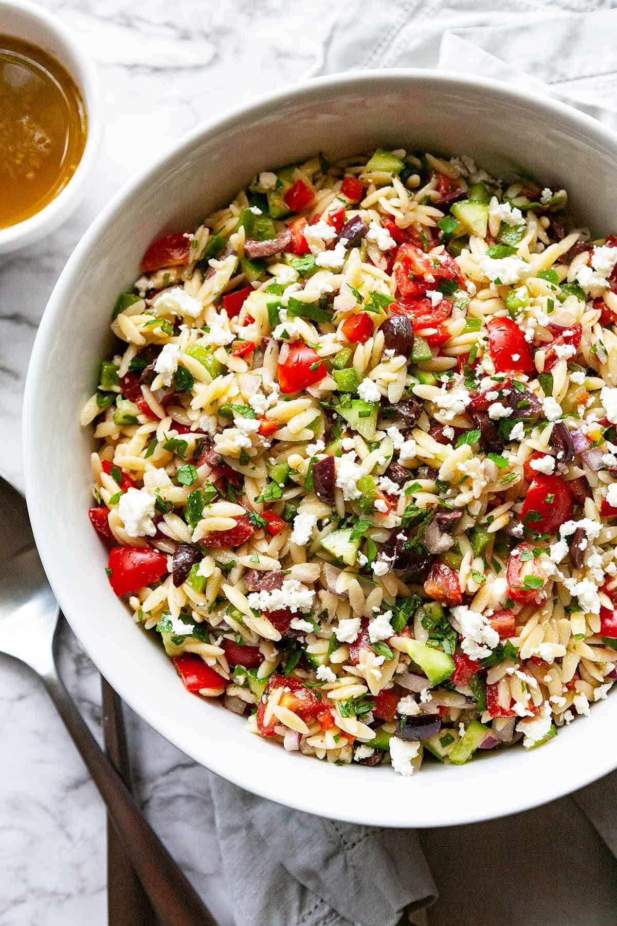 Greek Orzo Salad | Foodtasia