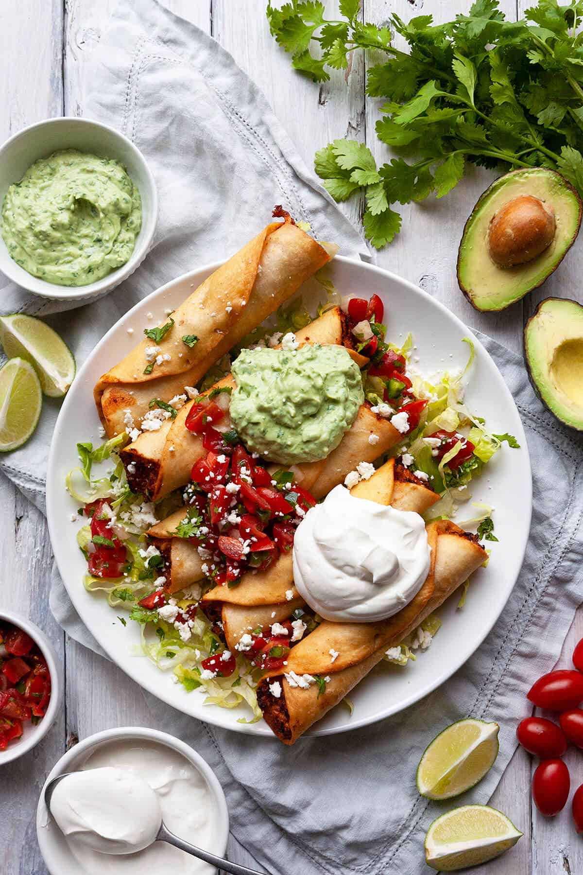 Easy Chicken Flautas Recipe Foodtasia
