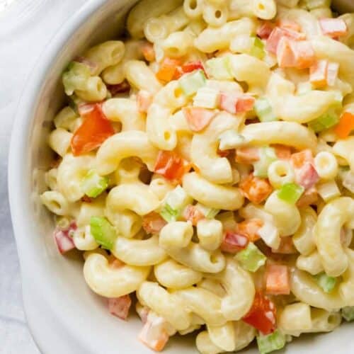 Lightened Up Classic Macaroni Salad | Foodtasia