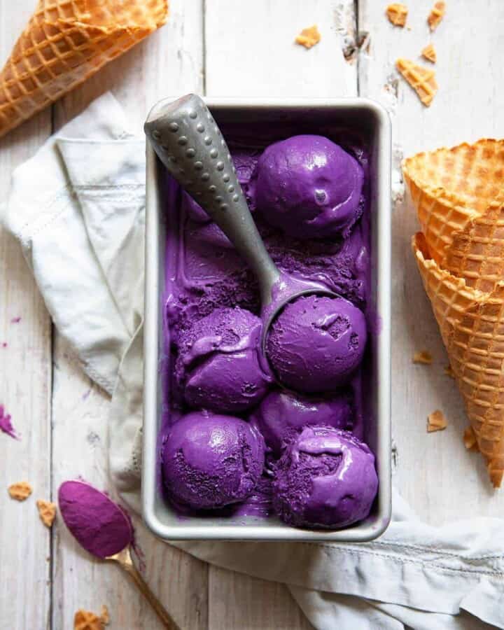 the BEST Homemade Ube Ice Cream | Foodtasia