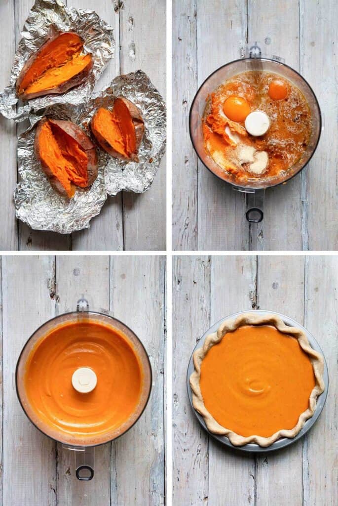 sweet potato pie step by step photos