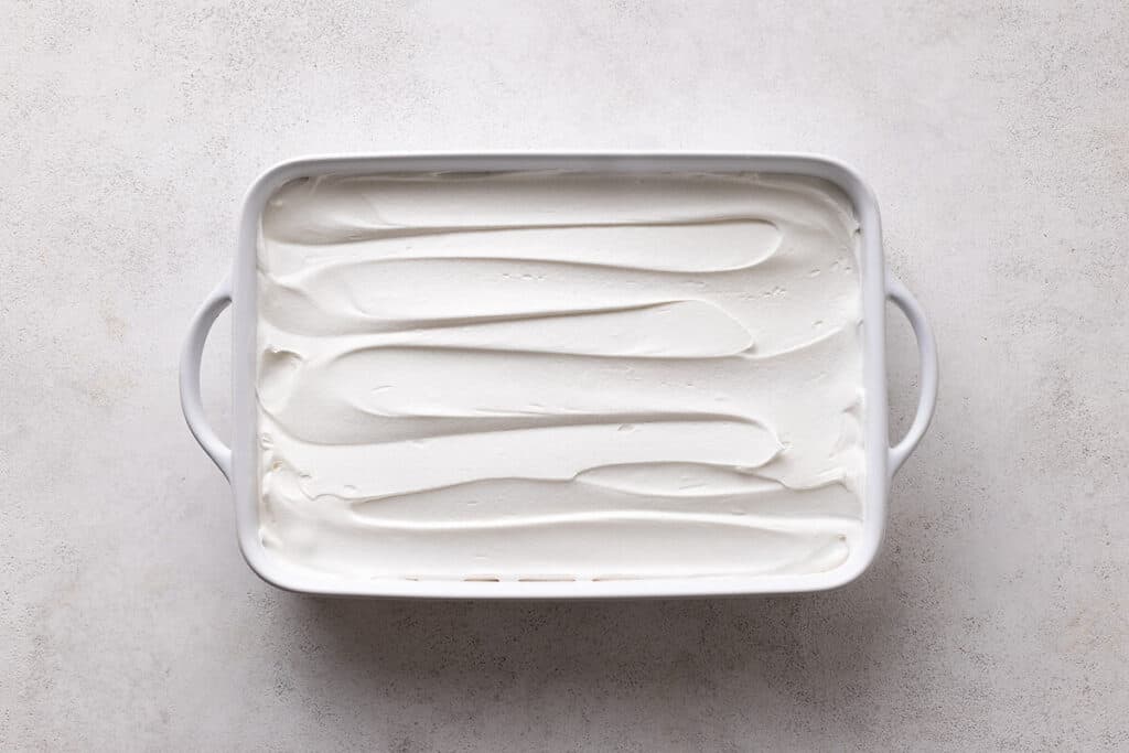 cool whip layer in pan