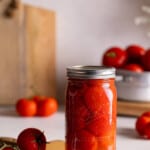 jar of canned whole tomatoes